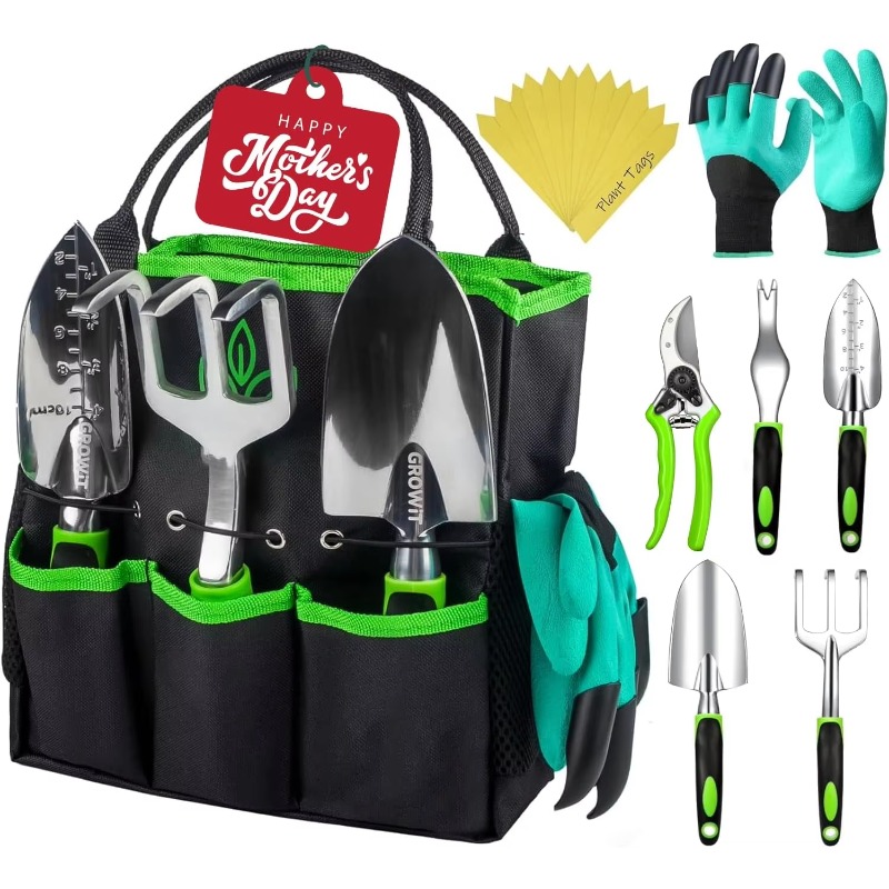 Gardening Tools Kit - Juego de 9 Herramientas de Jardinería