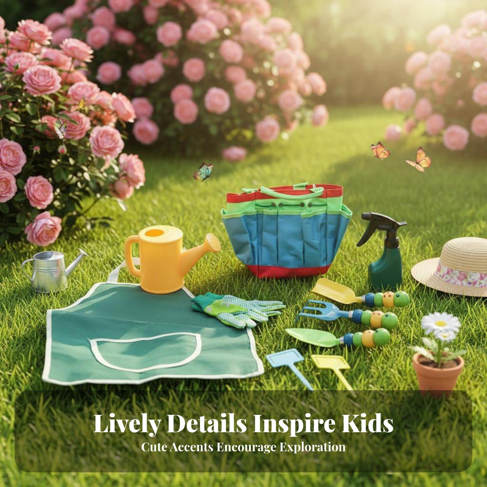 Gardening Tools For Young Children - Juego de 10 Herramientas de Jardinería