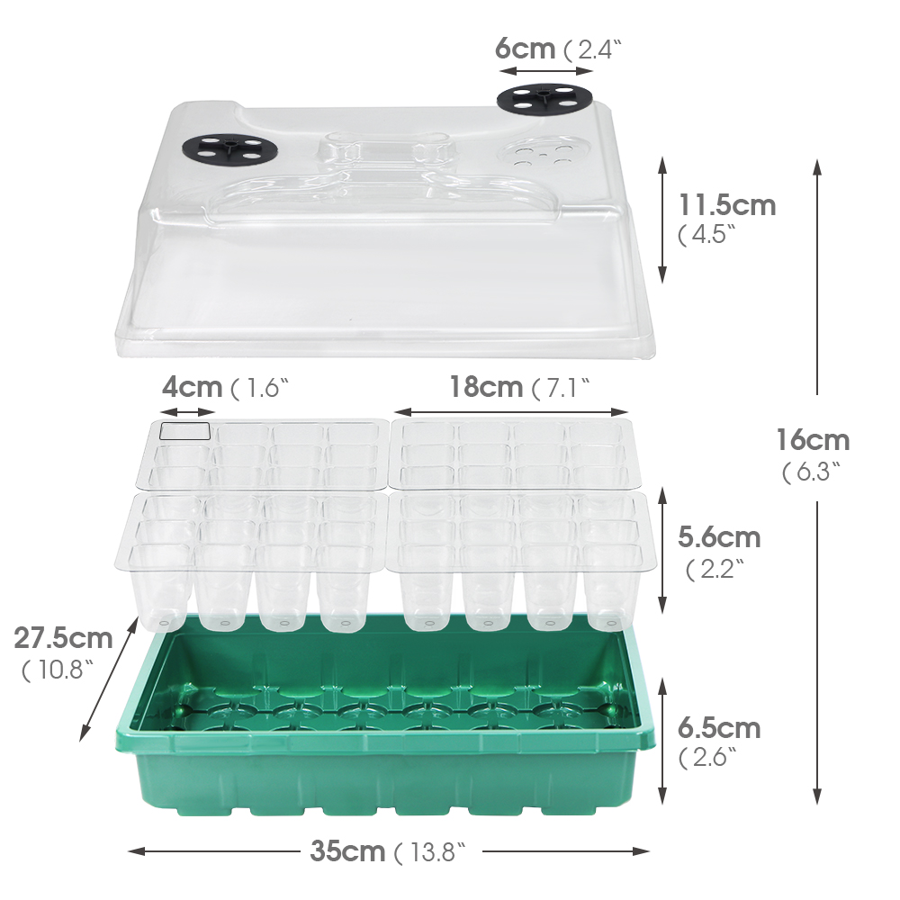 Caja de plántulas cálidas, est - Gardening Tools Kit reseña y precio