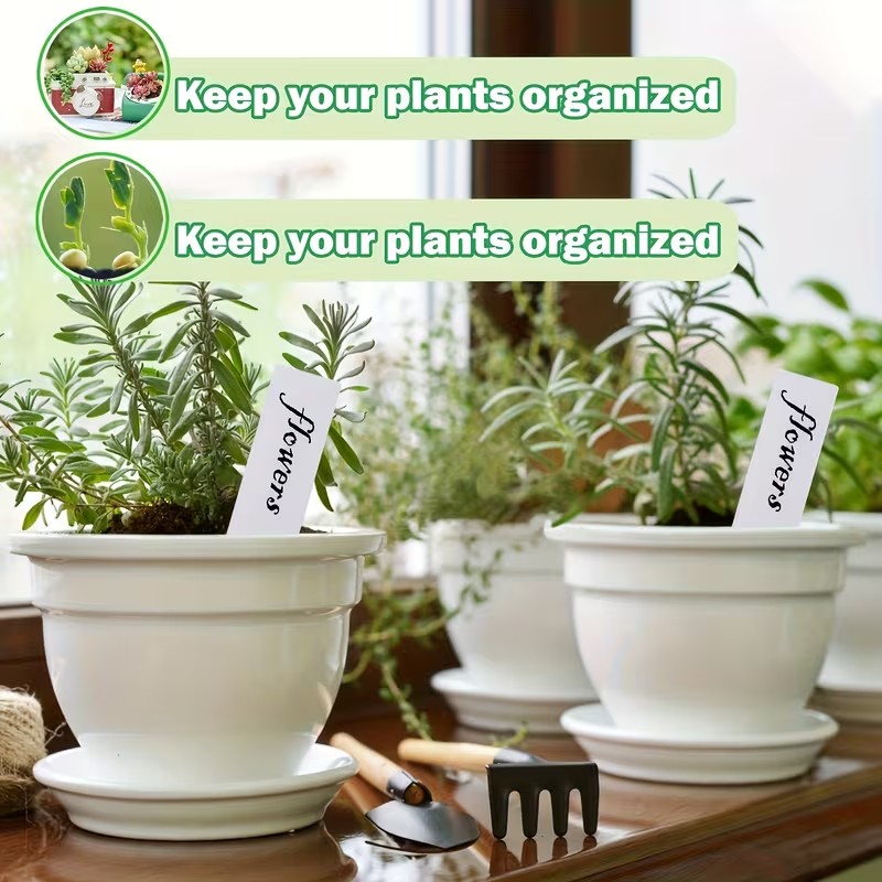 100 etiquetas blancas impermea - Garden Label Marker reseña y precio